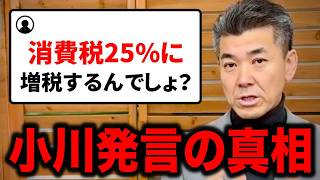 小川代表は消費税25%に増税するんでしょ？について解説します