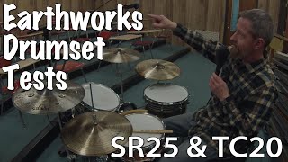 Video thumbnail for Earthworks SR25 and TC20 on Drumset. Bass Drum, Snare, & Overhead by Redeye Percussion