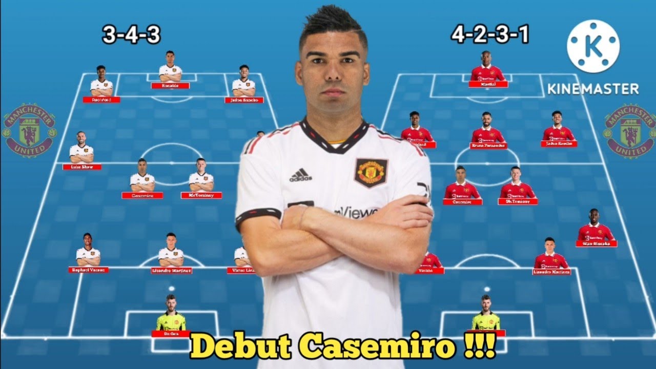 Debut Casemiro !!! Potential Line up M
anchester United 3-4-3 Or 4-2-3-1 Formations