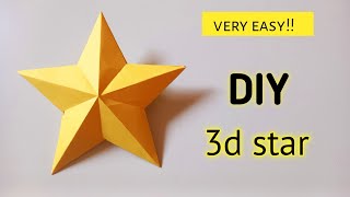 DIY 3D star|How to make 3d star at home|DIY paper Star|3d star with paper|Christmas decoration ideas