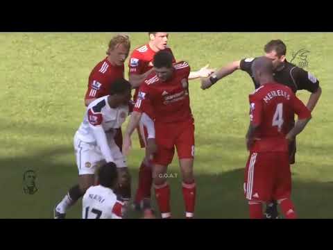 Jamie carragher horror tackle on Luis Nani - Football Moments.