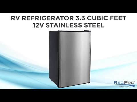 RV Refrigerator 3.3 Cubic Feet 12V Stainless Steel