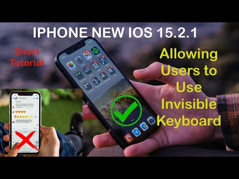 Invisible keyboard For Iphone in ios 15.2.1 #iphone #ios15 #apple
