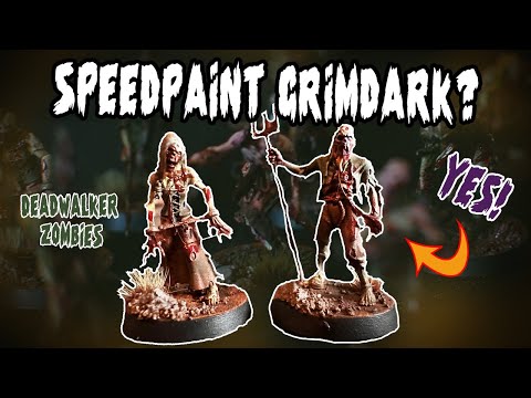 The best way to speed paint GRIMDARK!  - Deadwalker Zombies | AoS