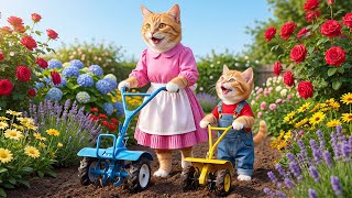 Download lagu 🐱🌼 A Little Kitten Plants Flowers with Mama Cat—A Garden Full of Love Blooms 💖🌷 mp3