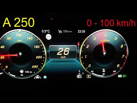 Mercedes-Benz, A250  0 - 100 km/h