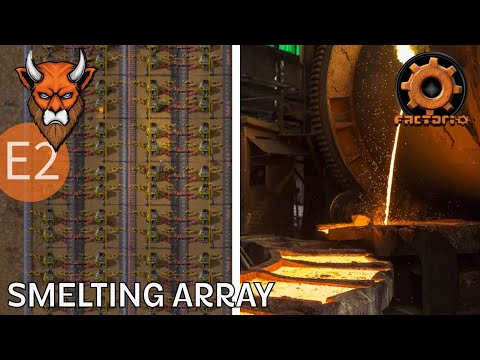 My First SMELTING ARRAY In Factorio - Step 2 (Megabase Step-By-Step)