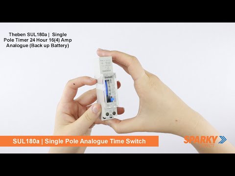 Theben SUL180a |  Single Pole Timer 24 Hour 164 Amp Analogue Back up Battery
