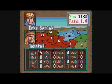 Let's Play Genghis Khan II SNES - Mongolia 1