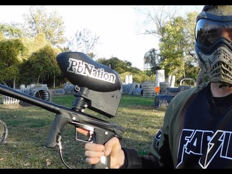 New Gmek mechanical paintball gun from Planet Eclipse shooting video