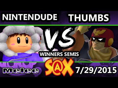 S@X - VGz | Nintendude (Ice Climbers) Vs. ThumbsWayUp (Captain Falcon) SSBM WS - Smash Melee