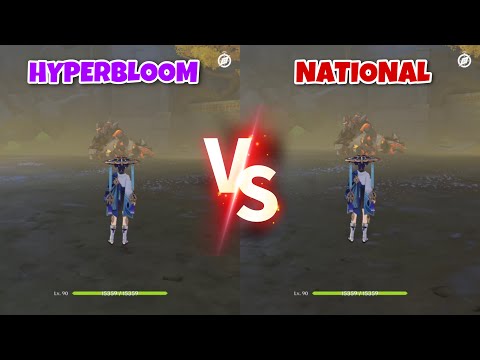 Wanderer Hyperbloom Team vs Scaramouche National Team | Which One is The Best Team???