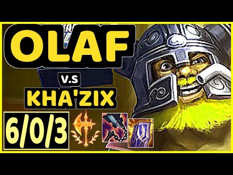 KADIR (OLAF) vs KHA'ZIX - 6/0/3 KDA JUNGLE GAMEPLAY - EUW Ranked GRANDMASTER