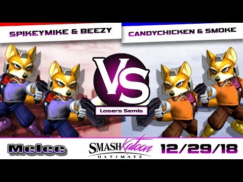 SpikeyMike & Beezy (B) vs. CandyChicken & Smoke - Losers Semis - Smashkatoon 36