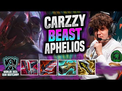 CARZZY IS A BEAST WITH APHELIOS! 🔥WORLDS BOOTCAMP EUW🔥   MAD Carzzy Plays Aphelios ADC vs Tristana!
