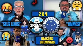 REAÇÕES dos GREMISTAS - GRÊMIO 2x4 CRUZEIRO - BRASILEIRÃO 2026 - FARID VAI JOGAR A SÉRIE B! 😂