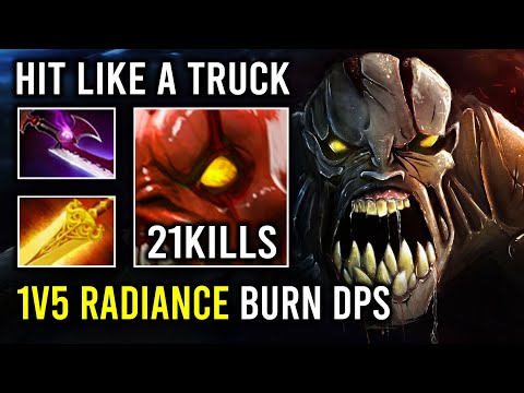 1v5 Radiance Burn DPS Invisible Passive Break Brutal Hit Like a Truck Lifestealer Dota 2