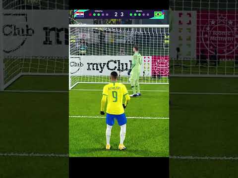 PES 21 PC - Croatia vs Brazil Penalty Shootout #shorts #worldcup #neymar