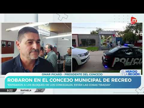 Destrozaron y sustrajeron elementos del Concejo Municipal de Recreo | Omar Picard - Presidente