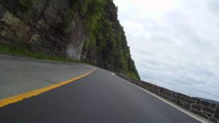 preview picture of video 'Hawks Nest Route 97 Scenic curvy road crystal clear HD video'