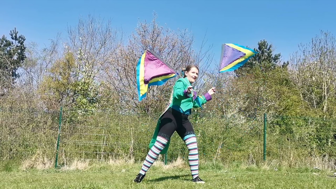 Learn Circus Skills - Flag Spinning Demo