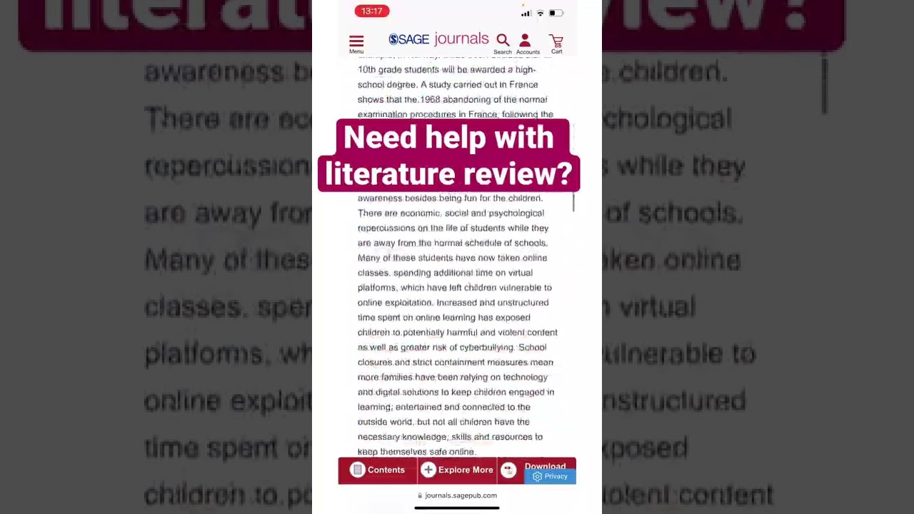 Can you use articles in a literature review?
