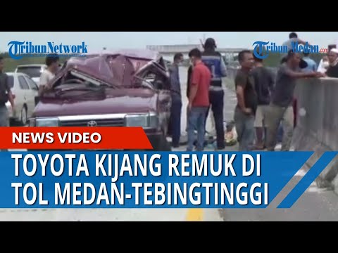 Toyota Kijang Remuk dalam Kecelakaan Tunggal di Tol Medan-Tebingtinggi, Begini Kondisinya