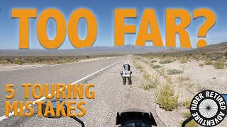 Motorcycle touring distance planning