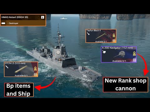 🔥New Rank shop cannon and Bp items , Ship Test - Modern warships