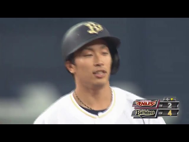 【6回裏】バファローズ・安達が逆方向へ勝ち越しの2点タイムリー2ベース!! 2017/7/29 Bs-E