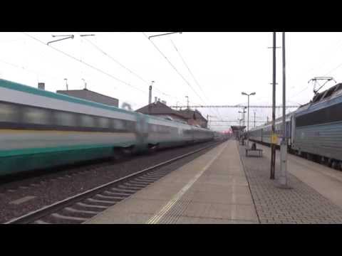 ČD 680.001 - Průjezd vlaku SC 504 Pendolino - Suchdol nad Odrou, 17.1.2015