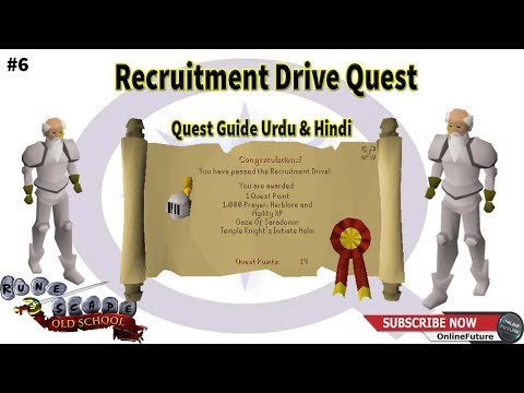 OSRS│How To Complete Recruitment Drive Quest 2019 │Quick Quest Guide │Urdu Hindi
