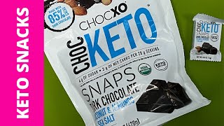 KETO CHOCOLATE SNACK -chocolate snack review chocxo snaps #amazon review