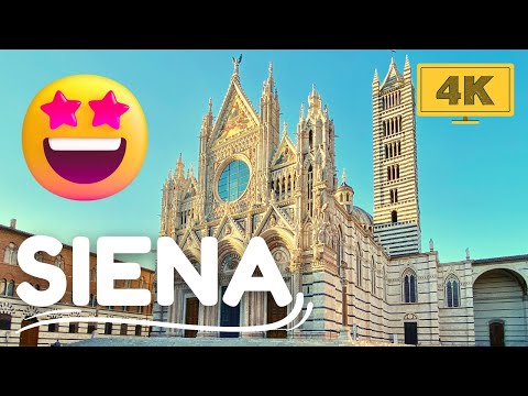 Siena, Italy - 2022 - Virtual Walking Tour City - 4K/60FPS ASMR