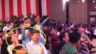Viral Video Pendukung Jokowi & Prabowo Saling Ledek saat Debat Capres Kedua, Terdengar 'Raja Hutan'