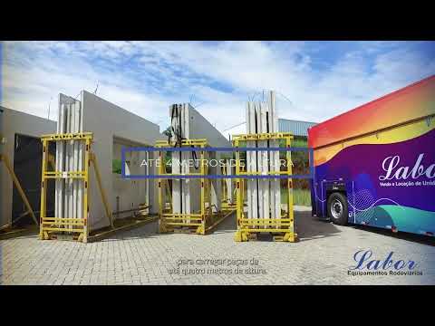 Miniatura do vídeo Concrete Loader Labor para transporte de painéis de concreto pré-fabricados