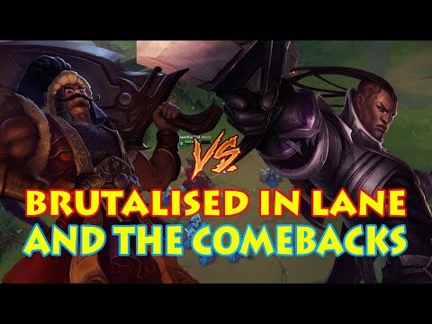 DESTROYED IN LANING PHASE AND GRADUAL COMEBACK! TRYNDAMERE VS LUCIAN: DIAMOND SOLOQ [Patch 7.17]