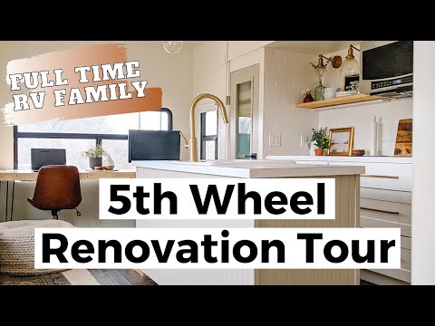 RV Renovation REVEAL TOUR | Before & After | Huge Kitchen! | Full-Time RV Family