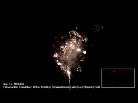 25 shot colours and crackling 25 seconds