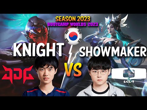 JDG Knight vs DK Showmaker - Knight AKALI vs Showmaker SYNDRA Mid - Patch 13.21 KR Ranked