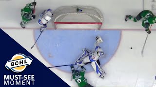 Must See Moment: Kaeden Lane reaches back and takes away a goal with the glove