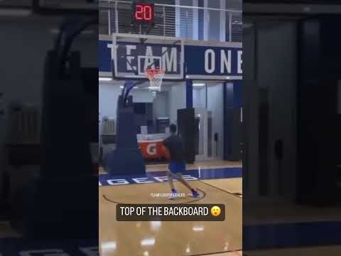 Video of THE ONLY man EVER to touch the TOP OF THE BACKBOARD! Kaodirichi Akobundu-Ehio