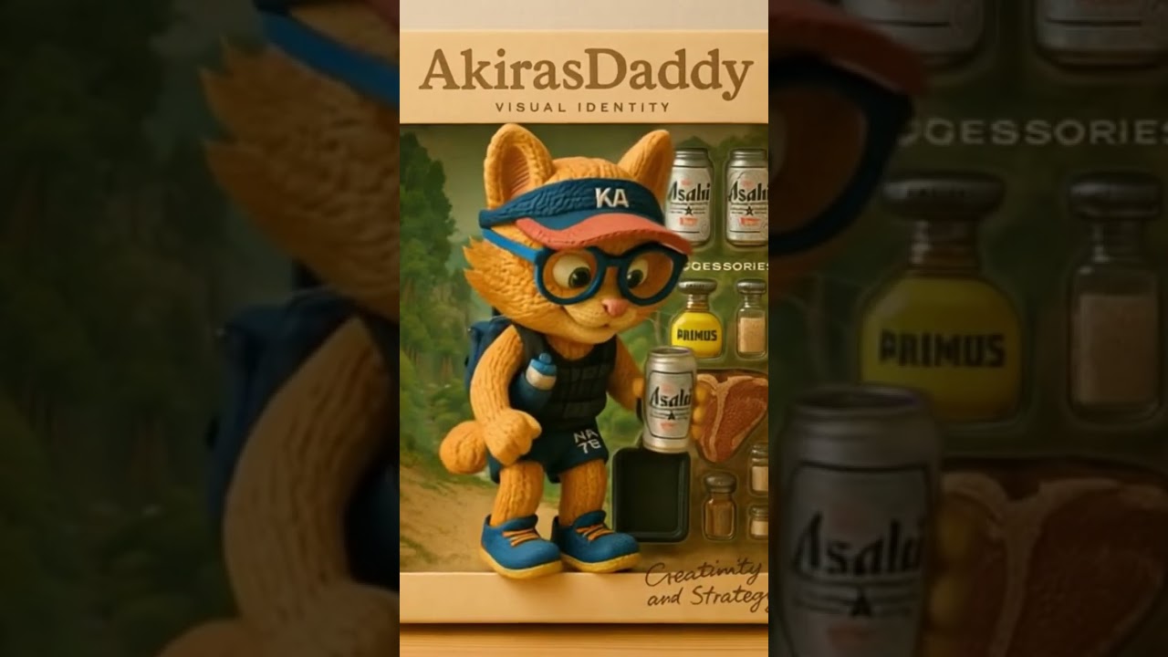 Knitted doll cat drinking beer