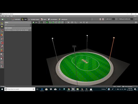 Dialux Evo Tutorial Stadium Lighting (Sport Lighting) Gemini