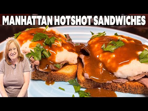 MANHATTAN HOTSHOT Open Faced Roast Beef Sandwich