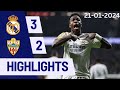 Real Madrid vs Almería 3-2 FULL Highlights | 21-01-2024 Full HD