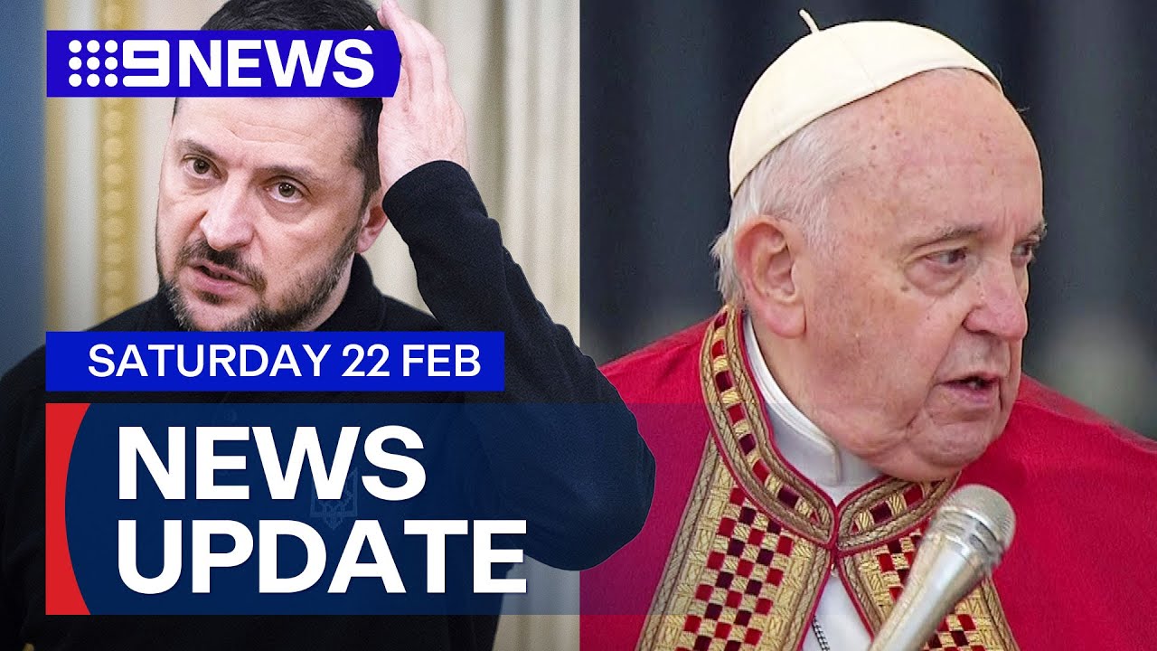 Volodymyr Zelenskyy surrenders to Trump; Pope's doctors issue rare health update | 9 News Australia