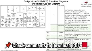 Dodge Nitro 2007 2012 Fuse Box Diagrams
