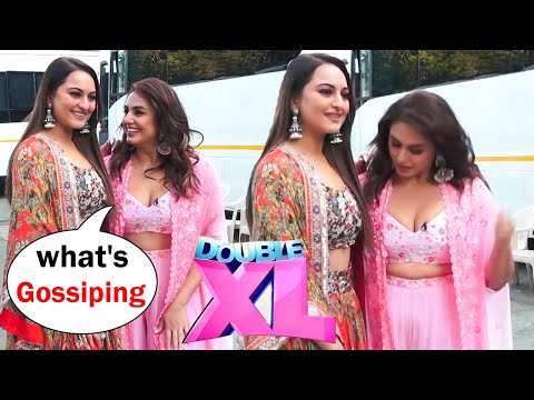 Huma Qureshi & Sonakshi Sinha Arrive To Promote Their Film Double XL At Indian Idol Season 13 Sets