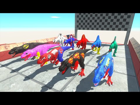 Hunting found Jurassic world evolution Speed Race 2 Team T-rex vs Spinosaurus Superheroes - ARBS